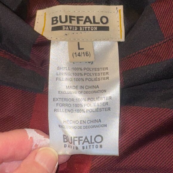 Buffalo David Bitton Puffer Vest Women's Size L Plaid Reversible Fleece Zip - Picture 9 of 9